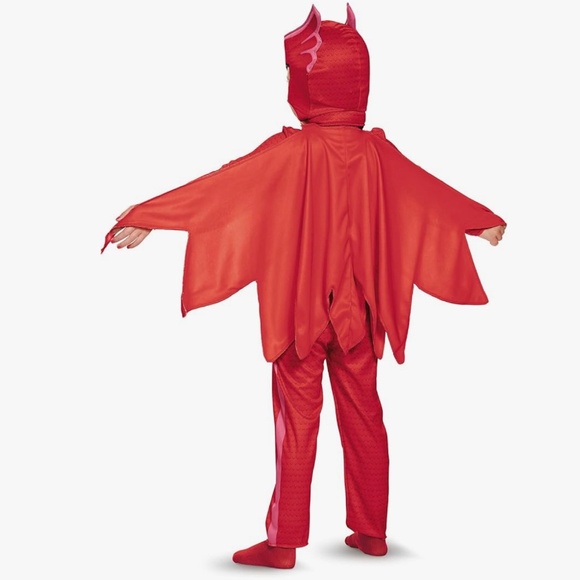 PJ Masks Owlette Red Halloween Costume With Detachable Cape Toddler Girls 3T/4T - Picture 2 of 13